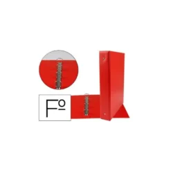 Carpeta plastico Liderpapel Folio lomo 60 mm color Rojo