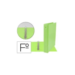 Carpeta plastico Liderpapel Folio lomo 60 mm color Verde