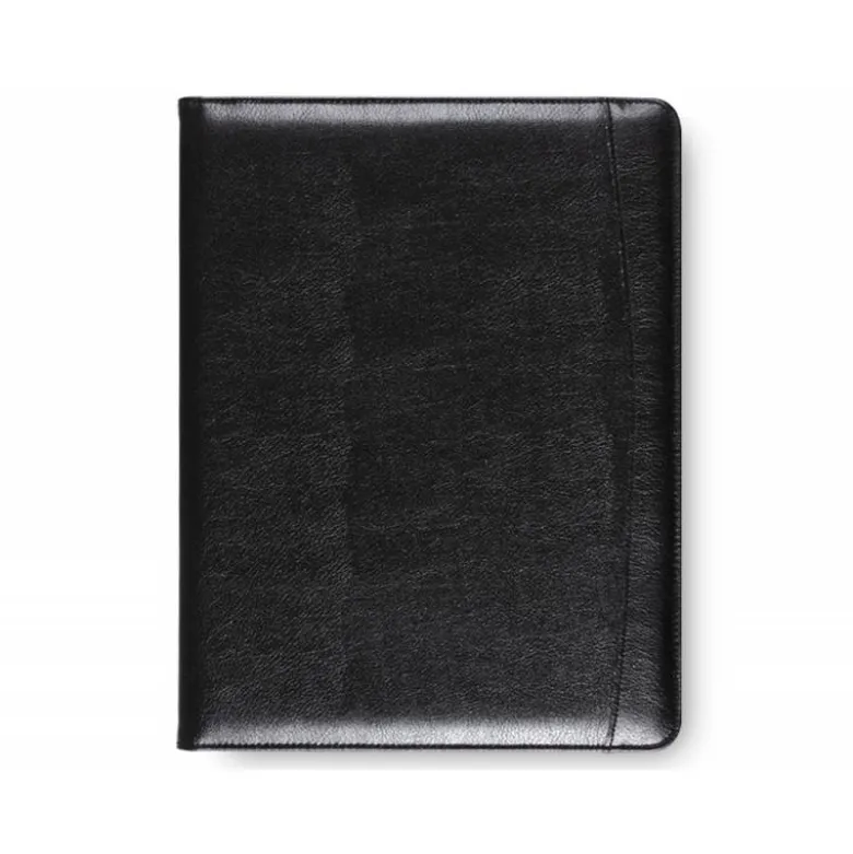 Carpeta portafolios q-connect sin cremallera sin asas con departamentos interiores colornegro 320x250 mm