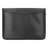 Carpeta portafolios q-connect cremallera 4 anillas 20 mm concalculadora con bolsa para movil color negro 260x355 mm