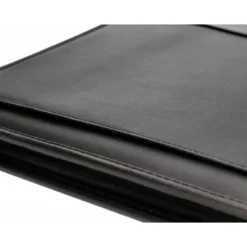 Carpeta portafolios q-connect cremallera 4 anillas 20 mm concalculadora con bolsa para movil color negro 260x355 mm