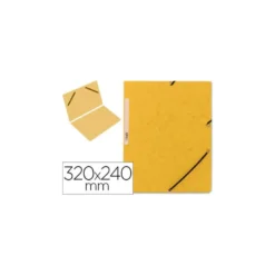 Carpeta Q-connect con gomas amarillo