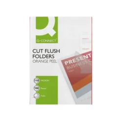 CARPETA Q-CONNECT DOSSIER UÑERO PLASTICO FOLIO TRANSPARENTE 110 MICRAS