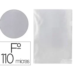 CARPETA Q-CONNECT DOSSIER UÑERO PLASTICO FOLIO TRANSPARENTE 110 MICRAS