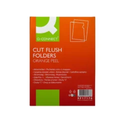 CARPETA Q-CONNECT DOSSIER UÑERO PLASTICO FOLIO TRANSPARENTE 110 MICRAS