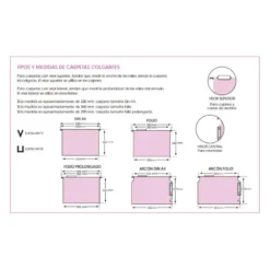 Carpetas colgante marca Gio A4 visor superior