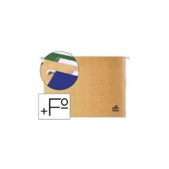 Carpetas colgantes marca Liderpapel folio prolongado visor superior
