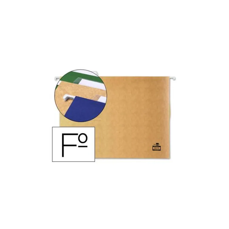 Carpetas colgantes marca Liderpapel folio visor superior
