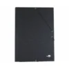 Carpetas de gomas carton forrado Paper Coat Liderpapel Folio negro