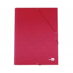 Carpetas de gomas carton forrado Paper Coat Liderpapel Folio rojo