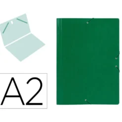 Carpetas de gomas carton Liderpapel Din A2 verde