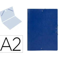 Carpetas de gomas carton Liderpapel Din A2 azul
