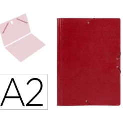 Carpetas de gomas carton Liderpapel Din A2 rojo