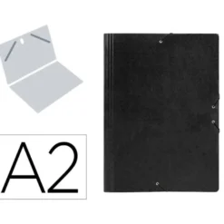 Carpetas de gomas carton Liderpapel Din A2 negro