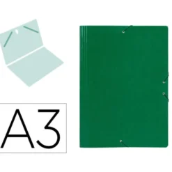 Carpetas de gomas carton Liderpapel Din A3 verde
