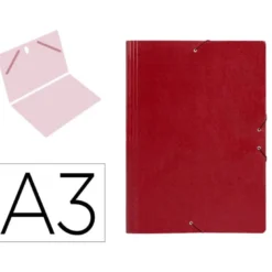Carpetas de gomas carton Liderpapel Din A3 rojo