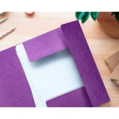 Carpetas de gomas carton prespan Q-Connect Din A4 violeta