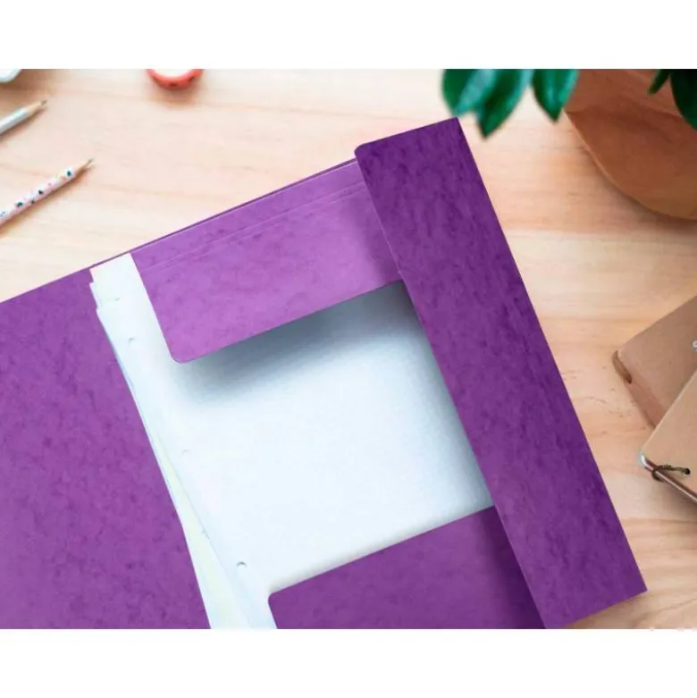 Carpetas de gomas carton prespan Q-Connect Din A4 violeta