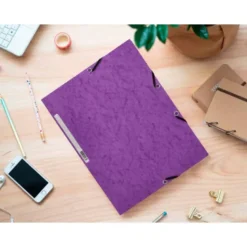 Carpetas de gomas carton prespan Q-Connect Din A4 violeta