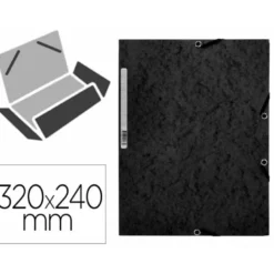 Carpetas de gomas carton prespan Q-Connect Din A4 negro