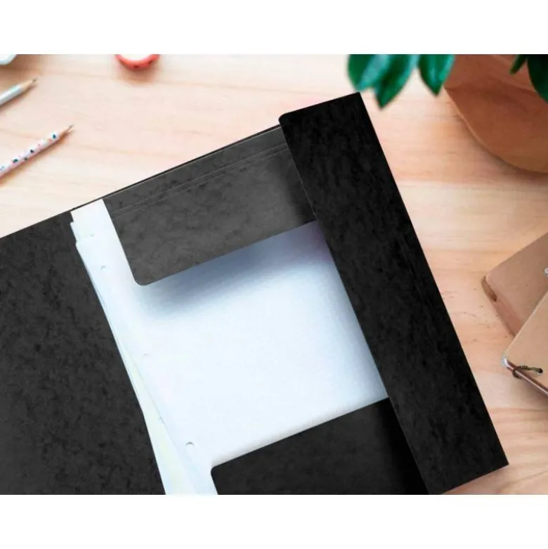 Carpetas de gomas carton prespan Q-Connect Din A4 negro