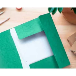 Carpetas de gomas carton prespan Q-Connect Din A4 verde