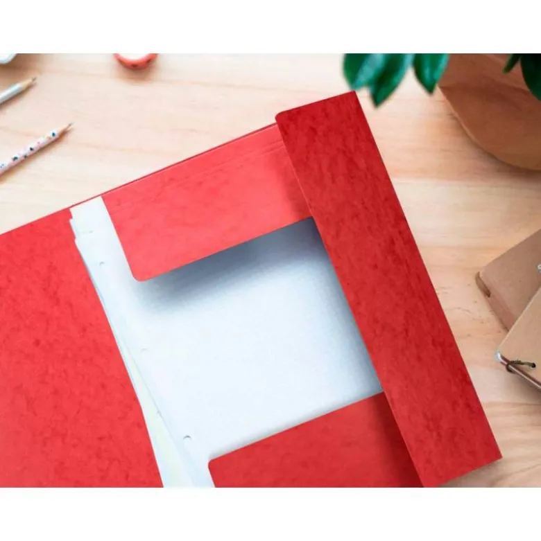 Carpetas de gomas carton prespan Q-Connect Din A4 rojo
