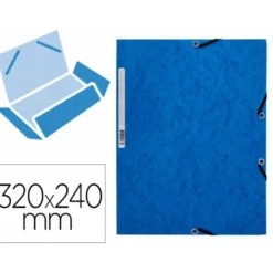 Carpetas de gomas carton prespan Q-Connect Din A4 azul
