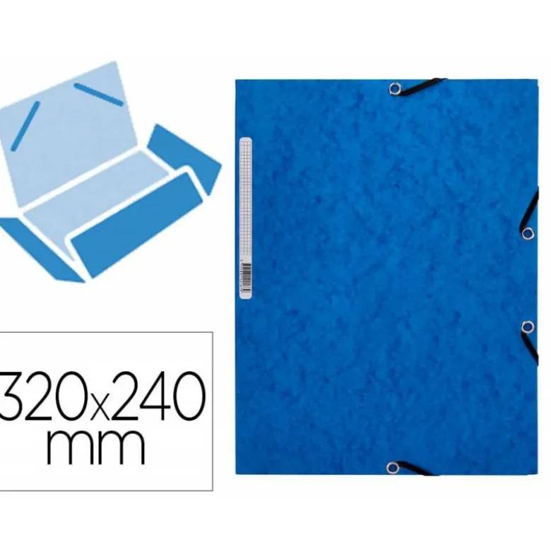 Carpetas de gomas carton prespan Q-Connect Din A4 azul