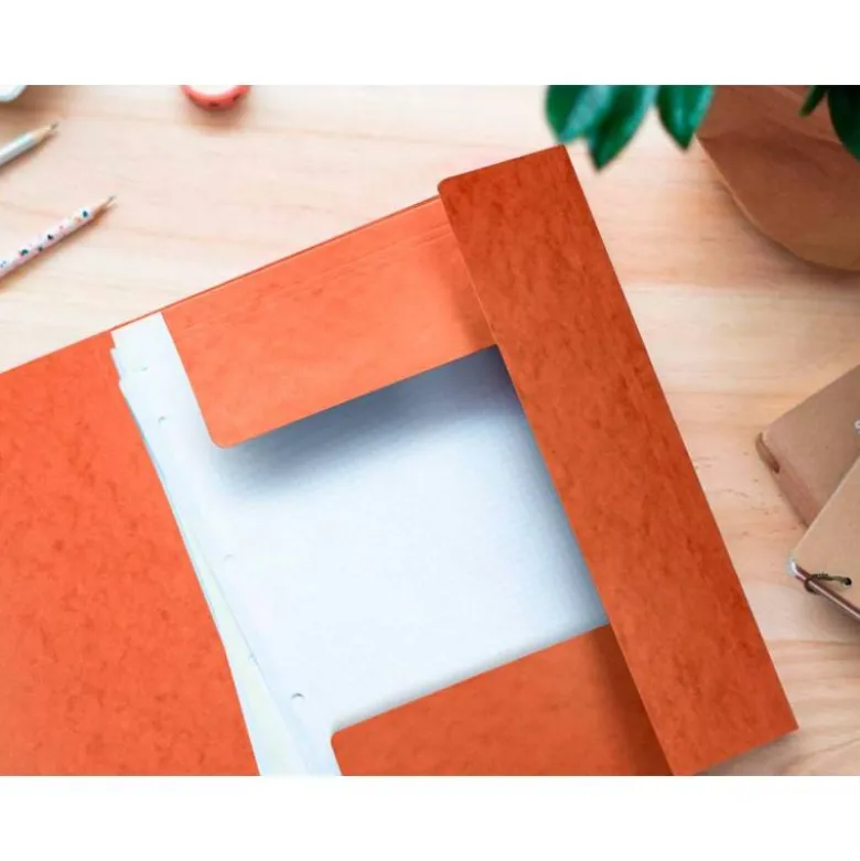 Carpetas de gomas carton prespan Q-Connect Din A4 naranja