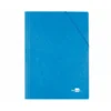 Carpetas de gomas carton simil prespan Liderpapel Folio azul