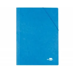 Carpetas de gomas carton simil prespan Liderpapel Folio azul