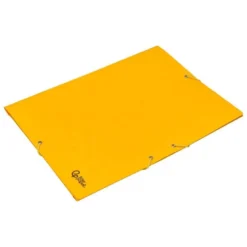 Carpetas de gomas carton simil prespan Liderpapel Folio amarillo
