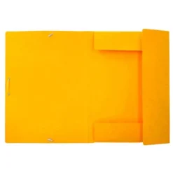 Carpetas de gomas carton simil prespan Liderpapel Folio amarillo