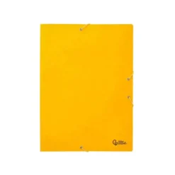 Carpetas de gomas carton simil prespan Liderpapel Folio amarillo