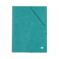 Carpetas de gomas carton simil prespan Liderpapel Folio verde