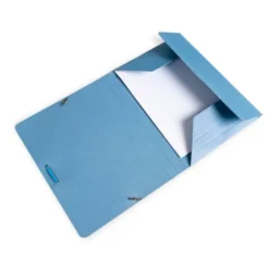 Carpetas gomas carton Liderpapel cuarto azul