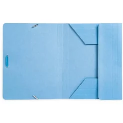 Carpetas gomas carton Liderpapel cuarto azul