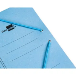 Carpetas gomas carton Liderpapel cuarto azul