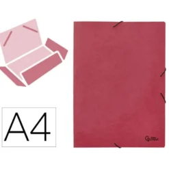 Carpetas gomas carton prespan Liderpapel A3 Rojo/rosado