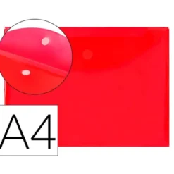Carpeta sobre con velcro Din A4 Liderpapel rojo