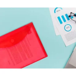 Carpeta sobre con velcro Din A4 Liderpapel rojo
