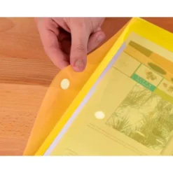 Carpeta sobre con velcro Din A4 Liderpapel amarillo