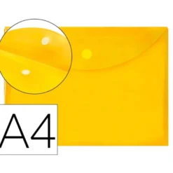 Carpeta sobre con velcro Din A4 Liderpapel amarillo