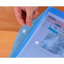 Carpeta sobre con velcro Din A4 Liderpapel azul