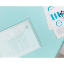 Carpeta sobre con velcro Din A4 Liderpapel transparente