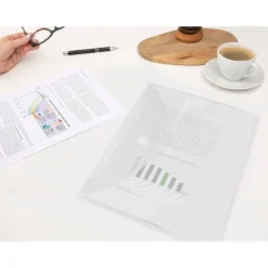 Carpeta sobre con velcro Din A4 Liderpapel transparente