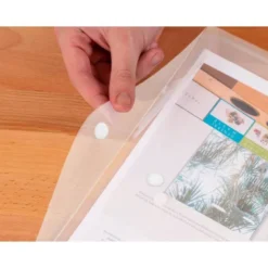 Carpeta sobre con velcro Din A4 Liderpapel transparente
