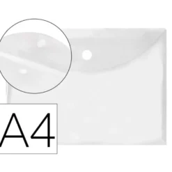 Carpeta sobre con velcro Din A4 Liderpapel transparente