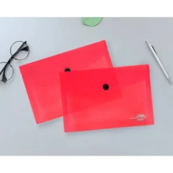 Carpeta sobre Liderpapel cierre broche rojo Din A6